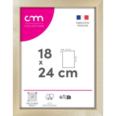 Cadre photo Croisette cm Creation doré martelée l.27 x H.21 cm