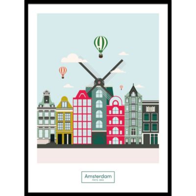 Image encadrée Amsterdam 30 x 40 cm CM Creation