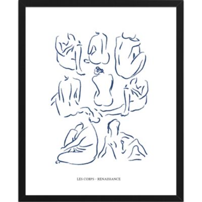 Image encadrée les corps noir et blanc L.50 x l.40 cm