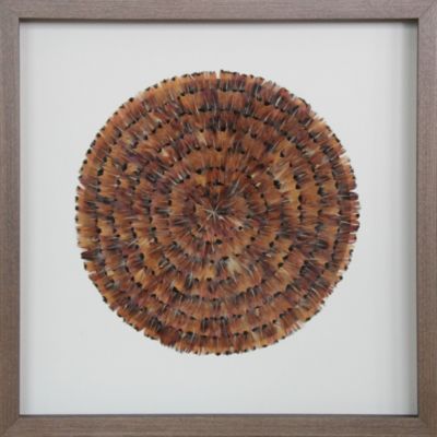 Vitrine décorative Plumes rousses L.60 x l.60 cm