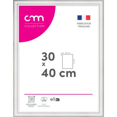 Cadre photo Bella cm Creation blanc mat l.34 x H.44 cm