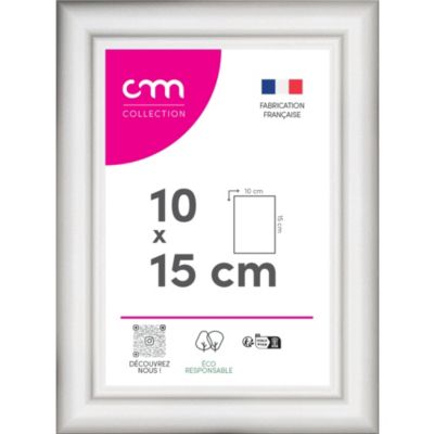 Cadre photo Bella cm Creation blanc mat l.14 x H.19 cm
