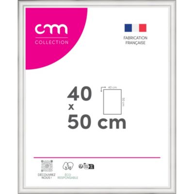 Cadre photo Bella cm Creation blanc mat l.44 x H.54 cm