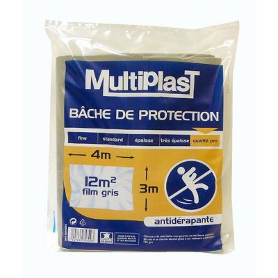 Image of Bâche de protection MULTIPLAST qualité pro anti dérapante 3 x 4 m 3447662743093_CAFR
