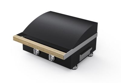 Plancha gaz noir 2 brûleurs Gueuleton 8 personnes 64 x 58 x 32 cm - Favex