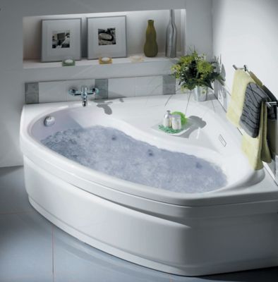 Baignoire d'angle balnéo Allibert Essentia Lucina 140 x 140 cm