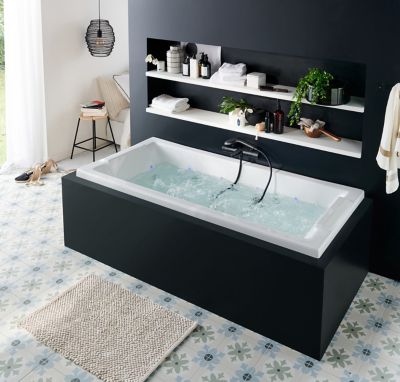 Baignoire balnéo Allibert Square Intensea 180 x 80 cm