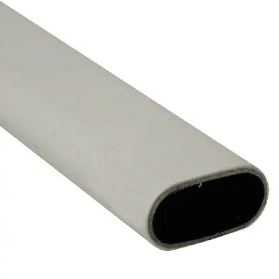 Diall - Tringle de penderie ovale acier blanc 1,5 m de 3 x 1,5 cm
