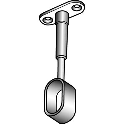 Diall - Support intermédiaire réglable par vissage blanc pour tringle de penderie 1,5 m de 3 x 1,5 cm