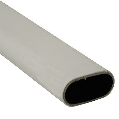 Diall - Tringle de penderie ovale acier blanc 1 m de 3 x 1,5 cm