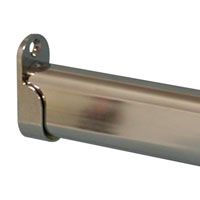Diall - 2 naissances acier chromé pour tringle de penderie 3 x 1,5 cm
