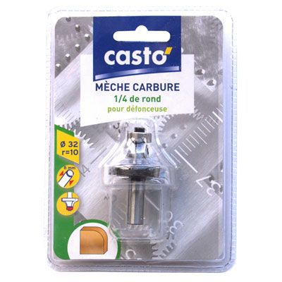 Fraise 1/4 de rond Mac Allister HM rayon 10 mm queue 8 mm