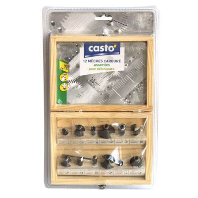 Coffret bois 12 mèches HM queue 6 mm