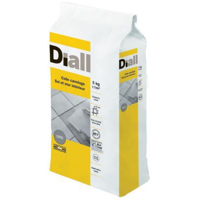 Colle carrelage sol et mur intérieur gris 5 kg