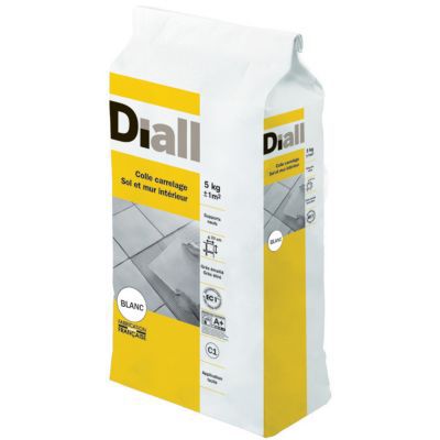 Colle carrelage sol et mur intérieur blanc 5 kg