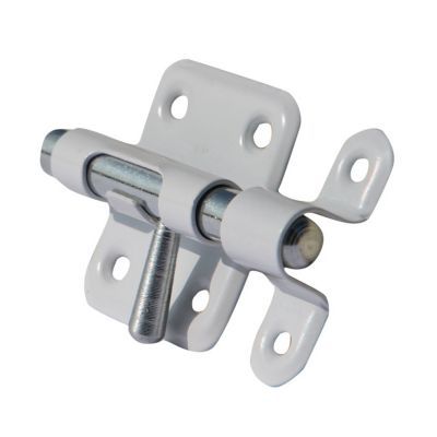 Verrou à pêne rond Diall 40 mm blanc