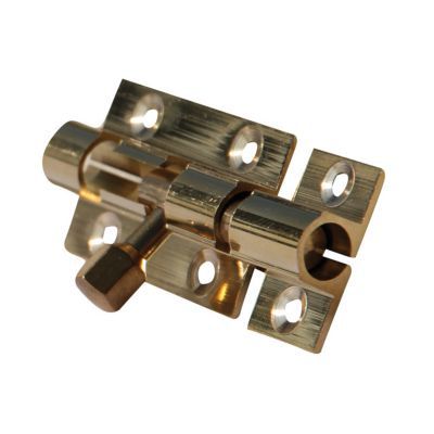 Verrou à pêne rond Diall 40 mm laiton