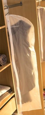 Housse vêtements longue Snow blanche l.60 x H. 135 cm