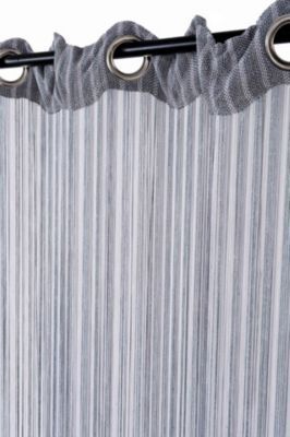 Rideau de fils COLOURS Teze argent et blanc 110 x 240 cm