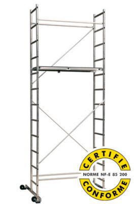 Echafaudage Montéo hauteur de travail max 4 7 m x largeur 1 65 m