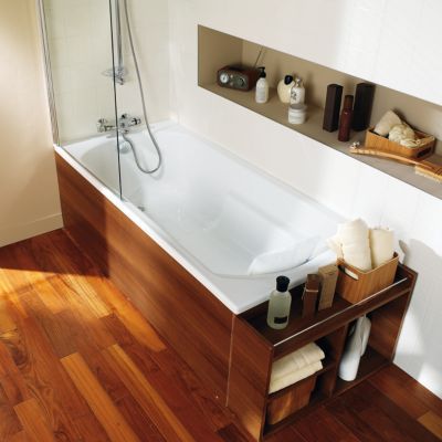 Baignoire murale l.170xL.80 cm  blanc  Form Oxygen