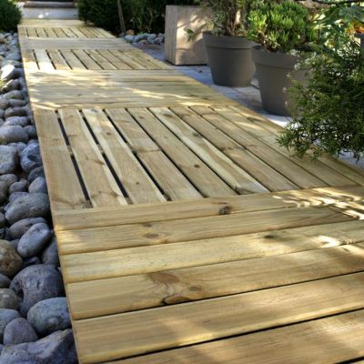 Dalle de terrasse pin Blooma Tingo 100 x 100 cm  ép.28mm