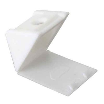 4 Taquets équerre blanc L. 23 x H. 23 x P. 24 mm