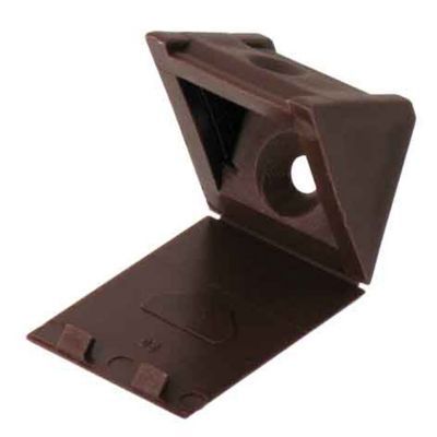 4 Taquets équerre brun L. 23 x H. 23 x P. 24 mm