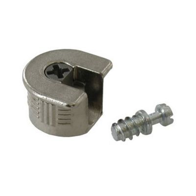 2 assembleurs Zamak nickelé ø20 x H. 12,5 mm