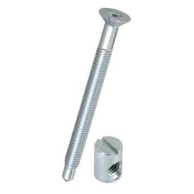 4 vis têtes fraisées et plots acier zingué Diall Ø6 x L.70 mm