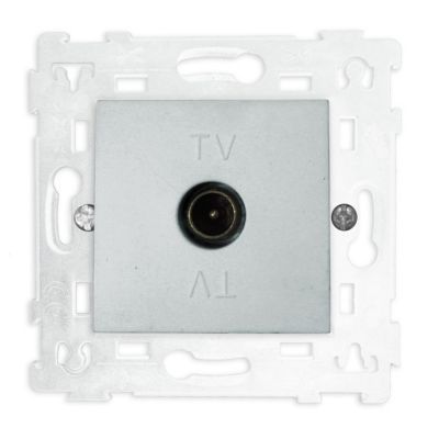 Mécanisme de prise TV Colours Kalya métallisé