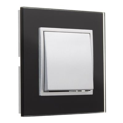 Plaque de finition Colours Kalya simple verre noir