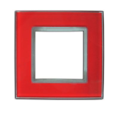 Plaque de finition Colours Kalya simple verre cerise