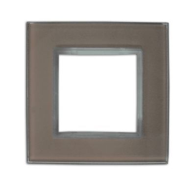 Plaque de finition Colours Kalya simple verre muscade