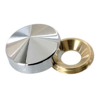 Cache-vis conique Laiton chrome ø16 mm