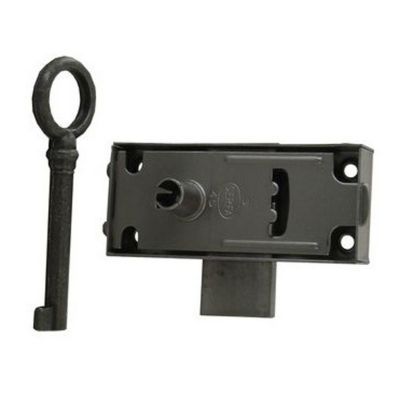 Serrure à patte axe 15 l. 30 mm x H. 50 mm x ep. 10 mm acier poli