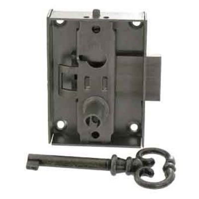 Serrure en applique l. 55 mm x H. 80 mm x EP. 12 mm