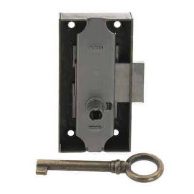 Serrure en applique axe 25 l. 40 mm x H. 50 mm x ep. 10 mm gauche