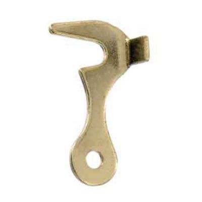 2 crochet à ergot Laiton poli l. 32 mm x H. 18 mm