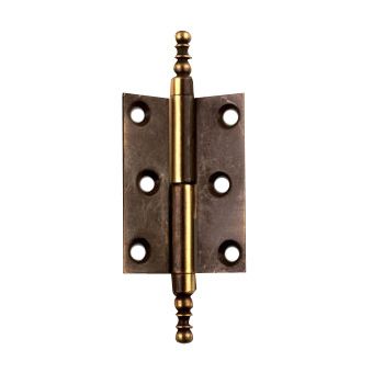 Lot de 2 paumelles à vase acier vieux laiton 30 x 40 mm droite