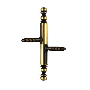 Fiche tourillon vieux laiton 10 x 120 mm