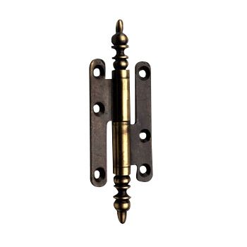 Paumelle à vase acier vieux laiton Diall 80 x 45 mm droite