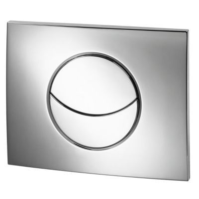 Plaque de commande pour bâti WC chrome brillant Ondine