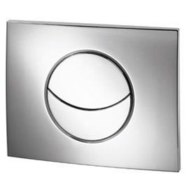 Plaque de commande pour bâti WC chrome mat Ondine