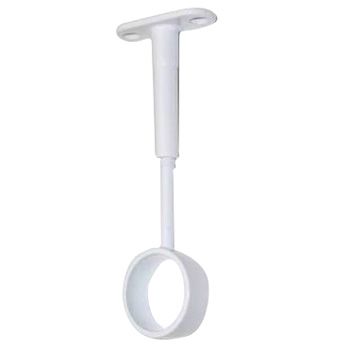 Diall - Support réglable aluminium blanc pour tringle de penderie Ø2,5 x 4 cm