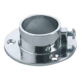 Diall - 2 naissances aluminium chromé pour tringle de penderie Ø2,5 cm