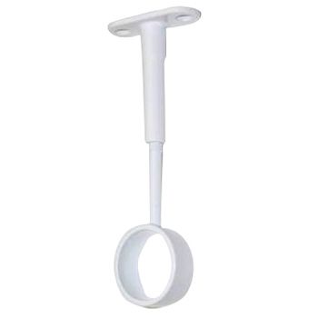 Diall - 2 supports aluminium blanc pour tringle de penderie Ø2,5 cm