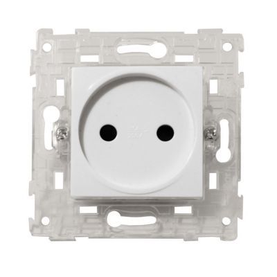 Mécanismes 2 prises Colours Kalya blanc glossy