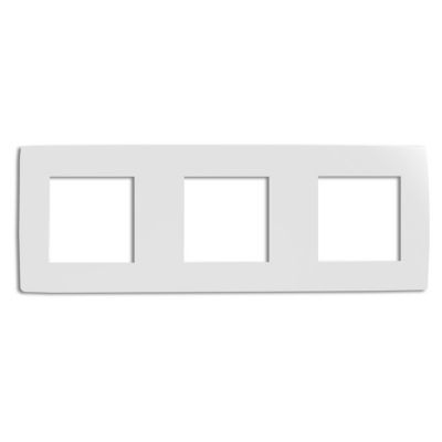 Plaque de finition Colours Kalya triple blanc glossy