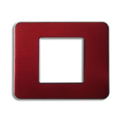 Image of Plaque de finition simple COLOURS Kalya rouge anodisé 3454975993015_CAFR